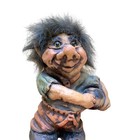 Unique Vintage Fosse Troll Norway Figure Figurine Statue Holding Soccer Ball