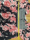 Vtg Loungees Womens Midi Patio Dress Size Lg Pink Floral House Dress Mumu Cotton
