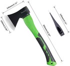Axe With 14 5  Fiberglass Handle 600g Head Outdoor Camp Hatchet Forged Steel