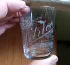 Detrick Distillery Rye   Bourbon Dayton Etched Early 1900 Pre Pro Shot Glass