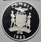 Zambia  100 Kwacha  1992  Cameo Proof  Olympic Boxing   841 Ounce Silver
