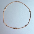 14k Yellow Gold Paper Clip   Chain Anklet 10  Italy Ankle Bracelet