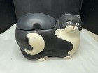 Warren Kimble Sakura Cat Collection Black White Cookie Jar 90   s