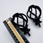 Set Of 2 Window Treatment Black Metal Finials 2 5   E1-402