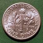 1955 D Roosevelt Dime Brilliant Uncirculated From Original Bu Rolls - 221 Sold