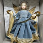 Pauline Leidel Spreen Angel Tree Topper Wax Velvet 10    Vintage Christmas 