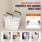 Uimoso Toilet Safety Rail Seat Frame For Elderly Adjustable Handrail Grab Bar