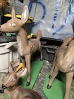 Vintage Concrete Deer  Reinforced With Re-bar Made In Usa 1buck 1 Doe   1fawn