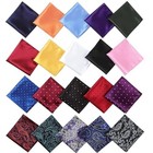 Wedding Set Mens Handkerchief Lot 20-pcs Assorted Silk Pocket Square Party N