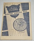 Rare Original 1917 Skating Program Mineola Ny Organ Music Skate Rink Fairgrounds