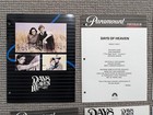 Days Of Heaven Movie Press Kit Stills Richard Gere Brooke Adams Terrence Malick 