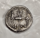 Roman Silver Coin Mark Antony  32-31bc Denarius Leg Xv