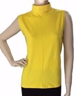 Women Premium Cotton Sleeveless Turtleneck Tops T-shirt Tee Blouse 32 Colors Usa