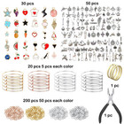 Bangle Bracelets Making Kit 317 Pcs Charm Bracelet Making Kit With Expandable   