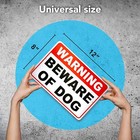 Beware Of Dog Sign - 8 X 12 Aluminum Dog On Premises Sign - Dog Warn