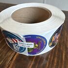New Vintage Roll 1000 Universal Studios Stickers 2006 Spiderman shrek jimmy cat