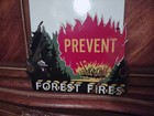 Vintage Smokey The Bear Porcelain Sign Rare Old Forest Service National Park 12 