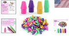 Vibrant 120 Pack Pencil Top Erasers - Latex-free   No-smudge For Perfect Writing