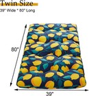 Japanese Futon Mattress Foldable Twin Full Size Tatami Floor Mat W lemon Pattern