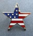 Patriotic Star Usa Flag Lapel Pin Badge 1 Inch