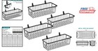 Functional Rustic Wire Baskets - Wall Storage Solution  Set Of 4 Black Bins