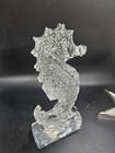Retired Waterford 7    Seahorse Crystal Figurine Diamond Facet Cut Wave No Box