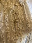 1727    vtg Antique 1910s Fancy Lace Dickie Modesty Panel Crochet Buttons Craft