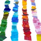 Litmind Stained Glass Mosaic Tiles For Crafts Bulk  Broken Stained Glass Sheets