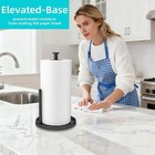 Black Stainless Steel Paper Towel Holder - Countertop Standing Weighted Base