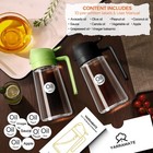 Yarramate Olive Oil Dispenser 2 In 1 Oil Sprayer For Cooking 16oz 470ml Glass   