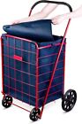 Folding Grocery Basket Cart Shopping Cart Liner  Utility Laundry18 x15 x24  bag 