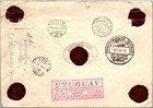 1934 Registered Montevideo Uruguay Graf Zeppelin Lz 127 Cover To Budapest Hungar