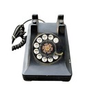 Vtg Bell System Western Electric F1 Black Rotary Dial Desk Phone Untested