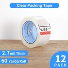 Clear Packing Tape  12 Rolls   Heavy Duty Packaging Tape For Packaging Moving   