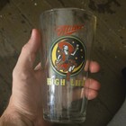 Miller High Life Girl On Moon Beer Glass 6    Vintage Champagne Of Beers Pint