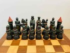        New Vintage 1958 Anri Toriart Charlemagne Hand Painted Chess Set  -1