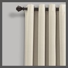 Set Of 2  84 x52   Insulated Grommet Blackout Window Curtain Panels Neutral -