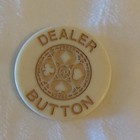 Vintage Ivory Colored Dealer Button With Poker Suit Design