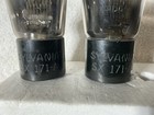 Matched Pair 71a Sylvania Sx-171a Amplifier Tubes Ux-171a Engraved Test 100   