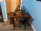 Working Ornate Antique 1920 Singer Model 27 Sewing Machine Cabinet Treadle