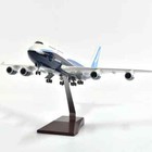 1 150 Airplane B747 Boeing 747-400 Plane Model Replica Resin Aircraft Led Lights