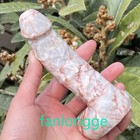 6in Natural Red Network Stone Male Penis Quartz Crystal Carved Figurines 1pc