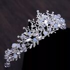 Usa Silver Blue Crown Wedding Tiara Diadem Queen Princess Cosplay Light Crystal