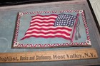 Vintage 48 Star United States Flag Fabric Cloth Felt Flannel Cigar Tobacco
