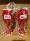 Set Of 2 New 33c Stella Artois Red Acrylic Chalice Beer Belgium New Rare