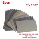 15pcs Sandpaper 400 3000 Grit Sand Paper Wet  dry Sanding Paper Abrasive