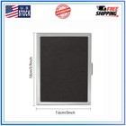 Stainless Steel Extra Slim Cigarette Case Metal Holder For 100s And 84s Black
