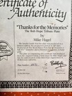 Bob Hope Thanks For The Memories Collectors Plate Qty 2