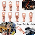 10-20pcs Battery Wire Welding Cable Awg Awg Wire Bare Copper Lug Ring Terminals