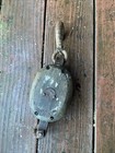Antique Vintage Large Wooden Single Block Barn Pulley W  Iron Hook